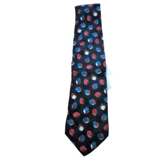 Vintage, New w Tags, Hugo Boss Silk Seide Necktie with Dice, Made in Italy